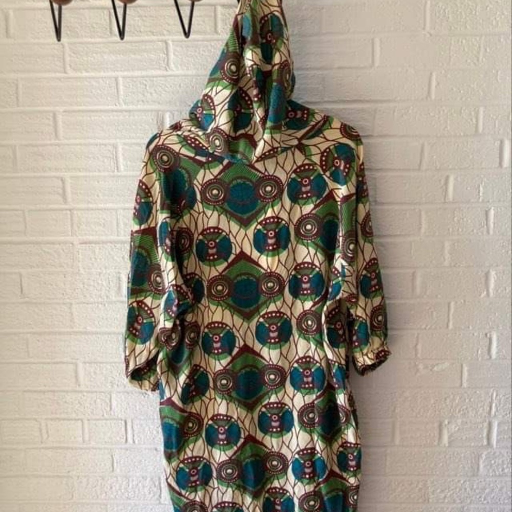 Marni At H & M Sporty Silk Hooded Dress  Size 8 NWT